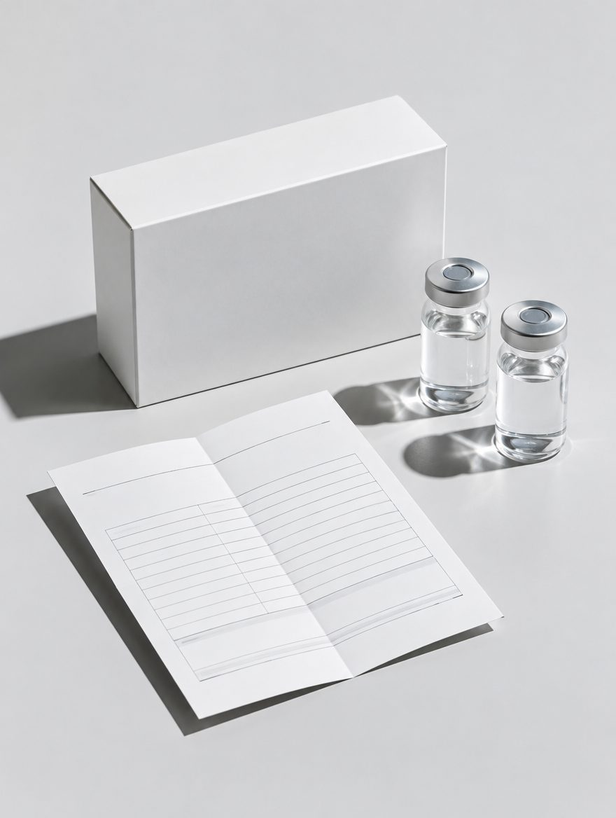 Packaging with a certificate of analysis